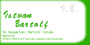istvan bartolf business card
